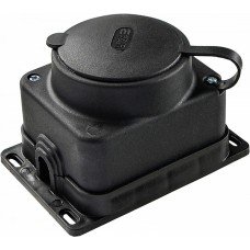 Розетка каучукова з захисною кришкою зовнішньої установки 2Р+PE 16А IP44