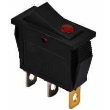 KCD3-101EN R/B 220V Перемикач 1 клав. червоний з підсвічуванням (точковим)