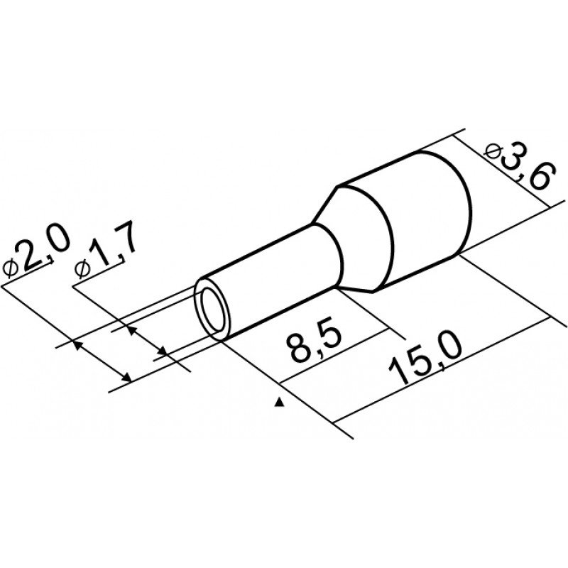 Наконечники трубчасті НТ 1,5-08 зелені (100шт)