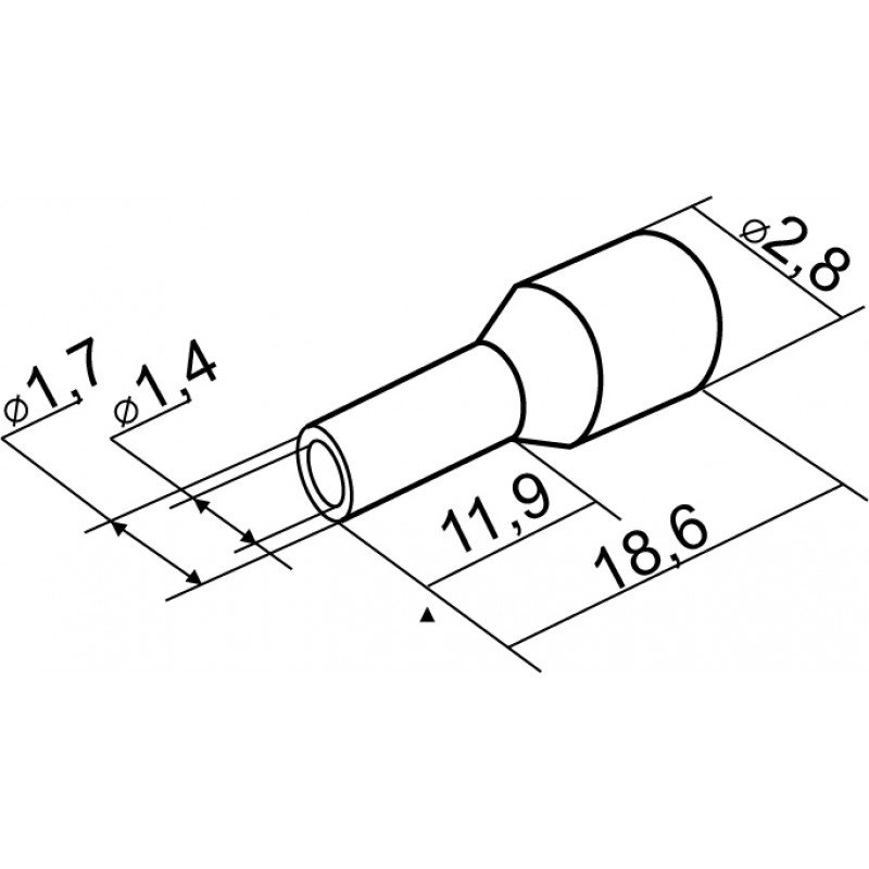 Наконечники трубчасті НТ 1,0-12 червоні (100 шт.)