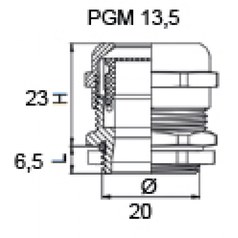 Сальник металевий PGM 13.5