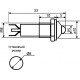 Сигнальна арматура AD22B-8 жовта 24V AC/DC