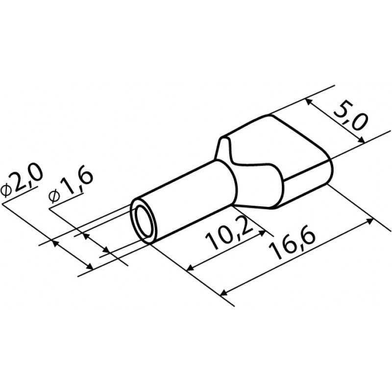 Наконечники трубчасті ТЕ 0,75-10 сині (100 шт.)