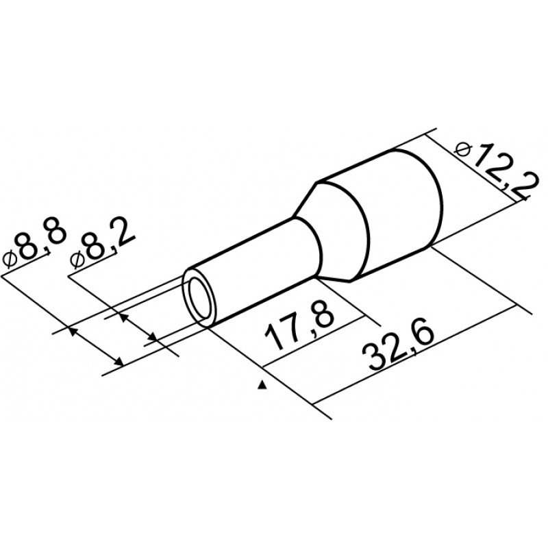 Наконечники трубчасті НТ 35,0-18 коричневі (100 шт.)