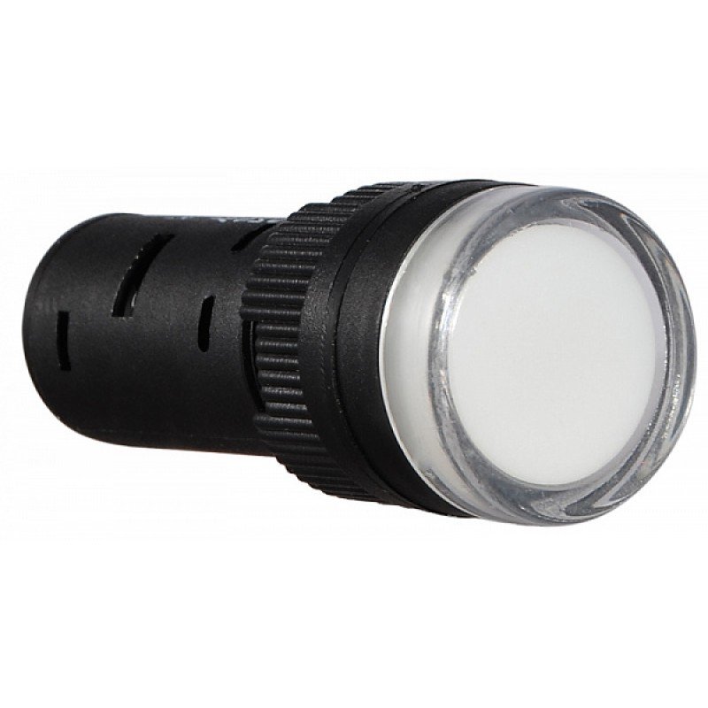 Сигнальна арматура AD16-16DS біла 24V АC/DC