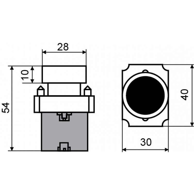XB2-BA21 Кнопка "Старт" чорна