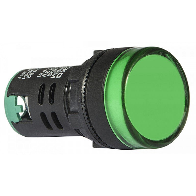 Сигнальна арматура AD22-22DS зелена 12V АC/DC