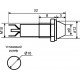 Сигнальна арматура AD22C-10 червона 220V AC