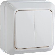 Вимикач 2-кл. BЗ10-2-0-Ct-W (білий)