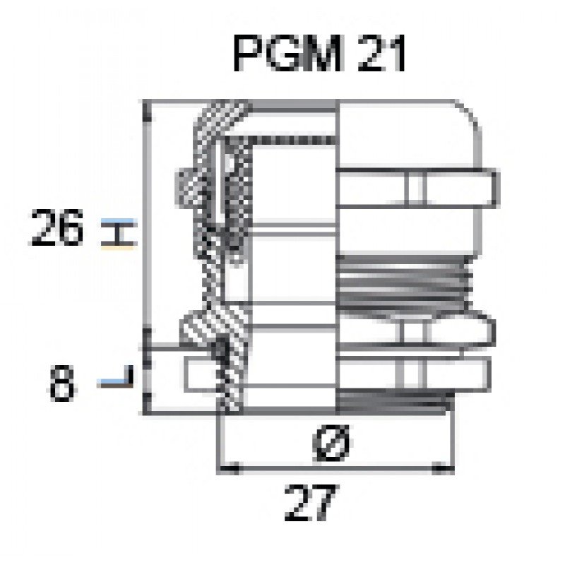Сальник металевий PGM 21