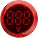 Круглий цифровий вимірювач напруги ED16-22VD 30-500В АС (червоний)