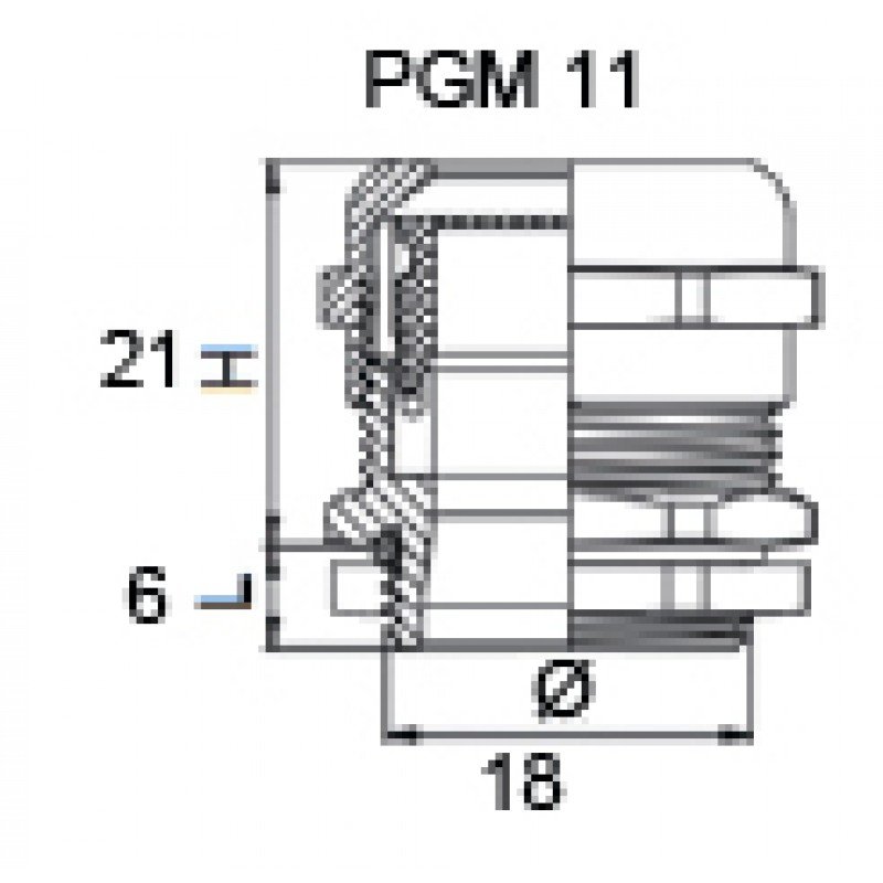 Сальник металевий PGM 11
