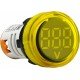 Круглий цифровий вимірювач напруги ED16-22VD 30-500В АС (жовтий)