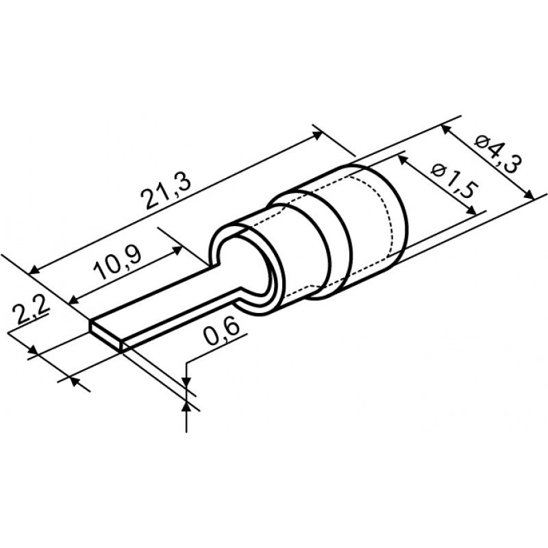 Кабельні наконечники DBV 1.25-11 (100 шт.)