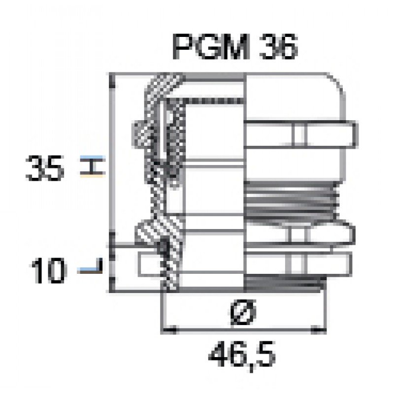 Сальник металевий PGM 36
