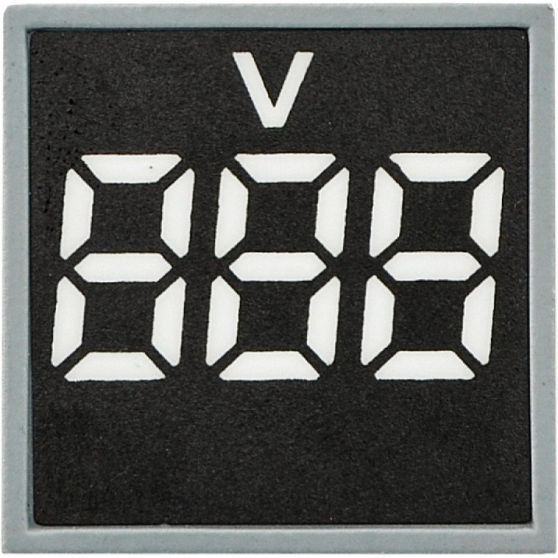 Квадратний цифровий вимірювач напруги ED16-22FVD 30-500В АС (білий)