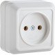 Розетка без заземлення PЗ16-Ct-W (біла)