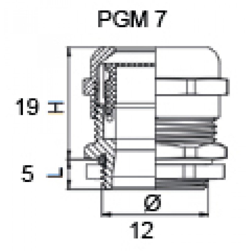 Сальник металевий PGM 7