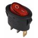 KCD1-9-101N R/B 220V Перемикач 1 клав. овал. червоний з підсвічуванням