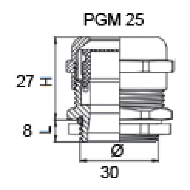 Сальник металевий PGM 25