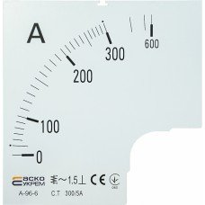 Шкала 300/5А до амперметра А-96-6