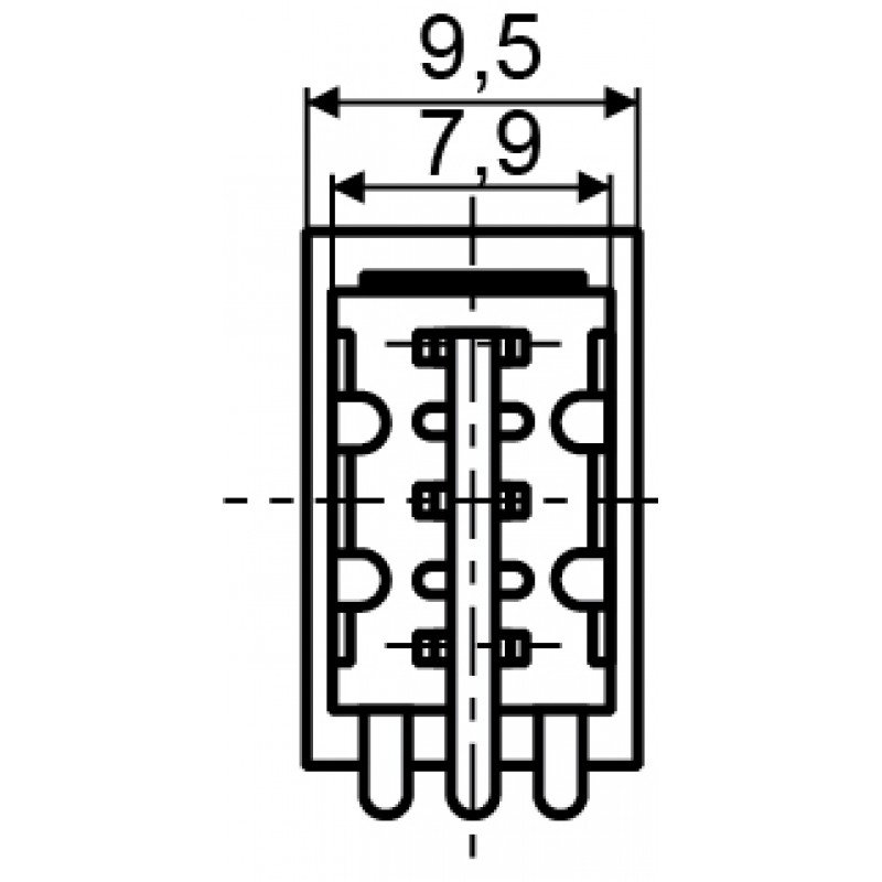 Тумблер MTS-103 ON-OFF-ON 3Пол. *3Конт.