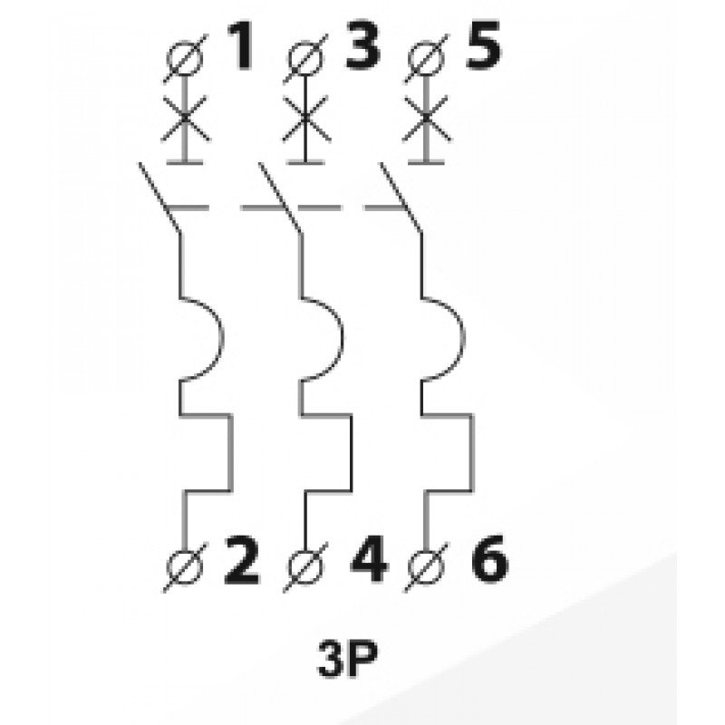 Модульний автоматичний вимикач UProfi 3р 80А D 6kА