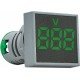 Квадратний цифровий вимірювач напруги ED16-22FVD 30-500В АС (зелений)
