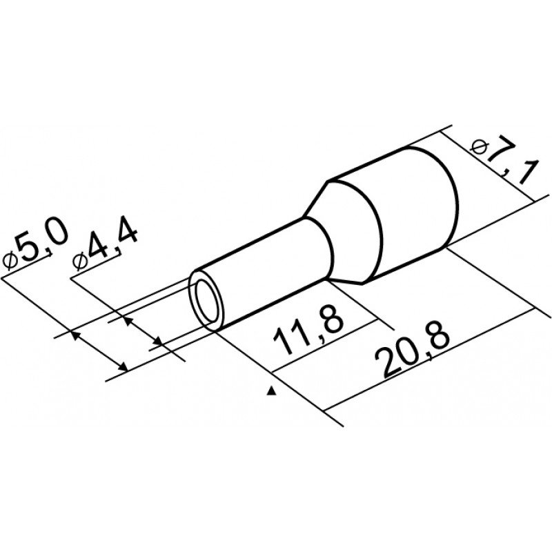 Наконечники трубчасті НТ 10,0-12 зелені (100шт)