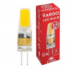 LED лампа VARGO G4, 3.5W, COB, 6500K, AC 220V, ɸ10×H32mm (114869)