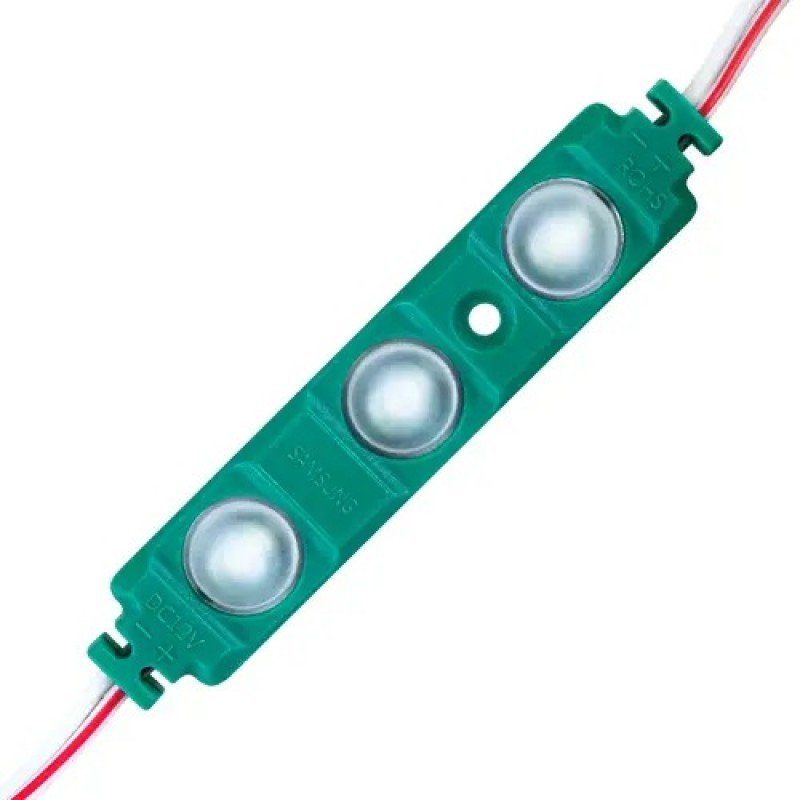 LED модуль VARGO 12V 1.5W зелений IP67 70*15*8.5mm 160° SMD 5730 120-140lm (V-116919)