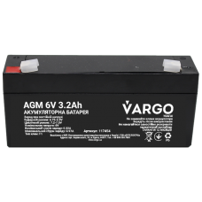 Cвинцево-кислотний аккумулятор AGM VARGO 6V 3.2AH (117454) 134x34,5x60(65) мм