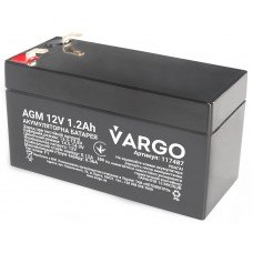 Cвинцево-кислотний аккумулятор AGM VARGO 12V 1.2AH (117487) 98х43х53(58) мм