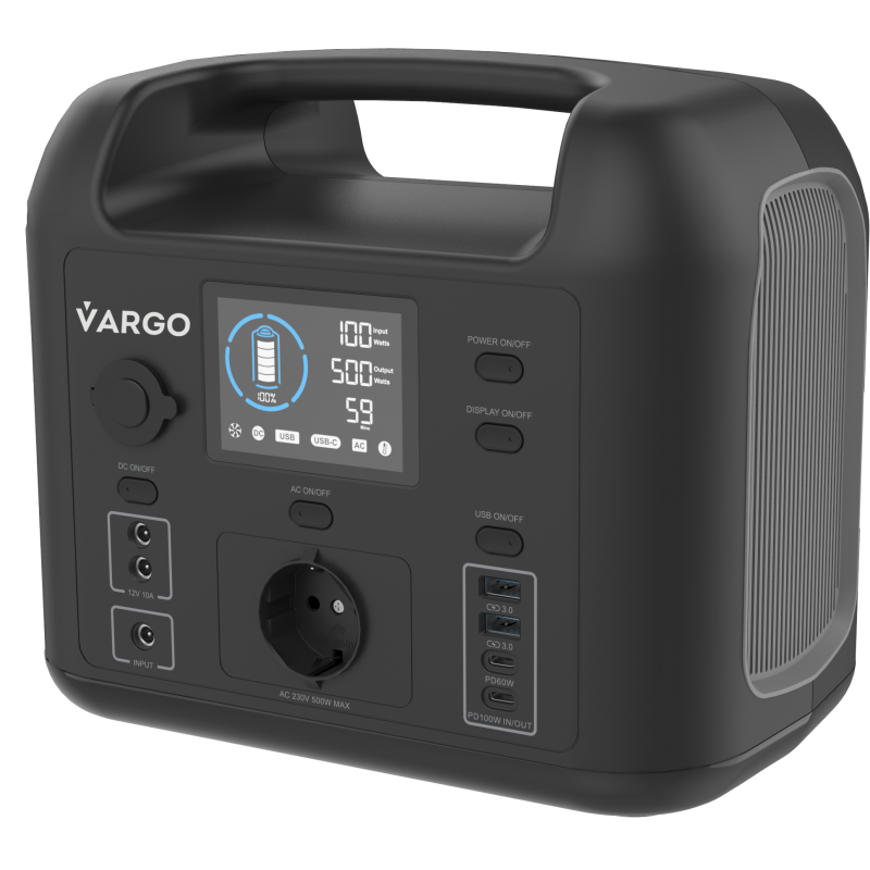 Зарядна станція VARGO VRG 7834 500Вт / 518Вт*год / 162000mAh