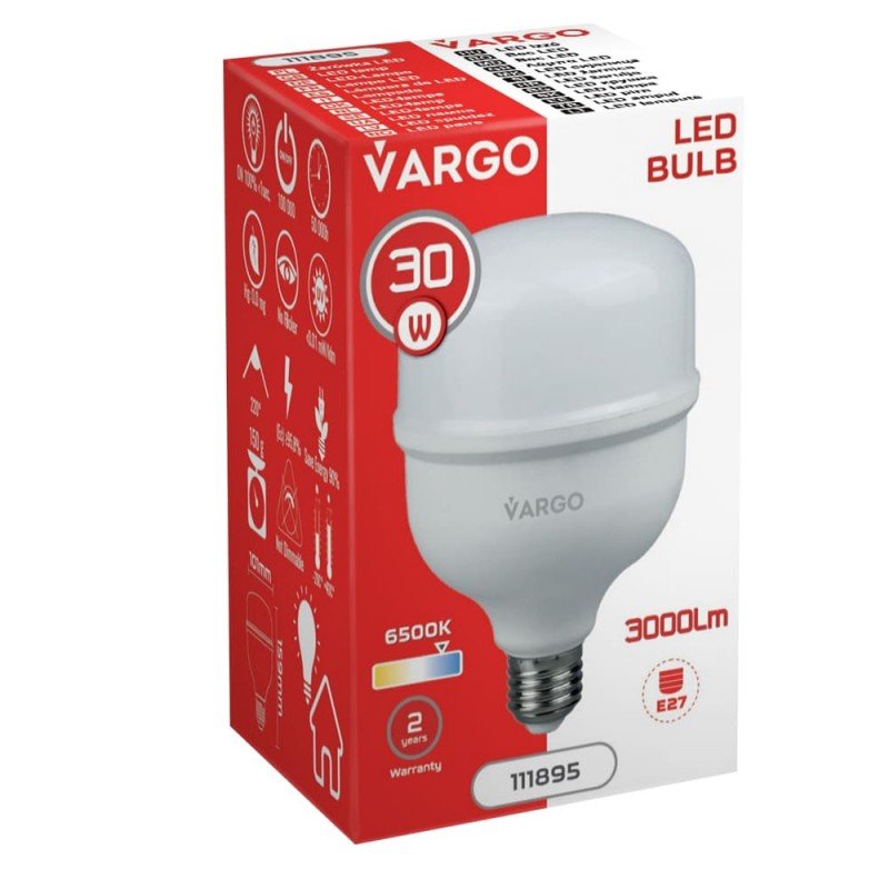 LED лампа VARGO 30W E27 6500K 3000lm (111895)