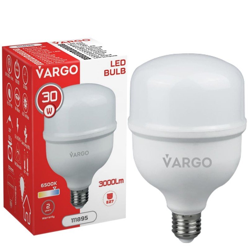 LED лампа VARGO 30W E27 6500K 3000lm (111895)