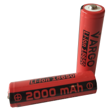 Акумулятор 18650 Li-Ion VARGO 3,7V 2000mAh, 111881