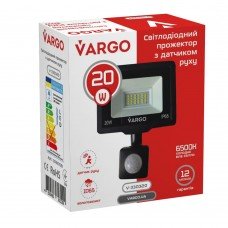 LED прожектор з датчиком руху VARGO 20W 6500K 1800lm (330320)