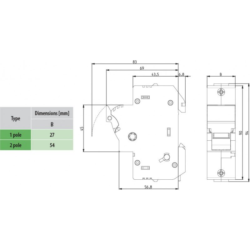 Корпус запобіжника EFH 14 DC 1p LED 002560211