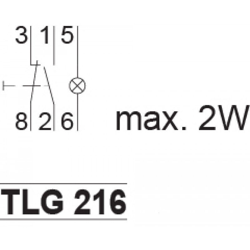 Кнопка з підсвіткою TLG 216 2p 16A green 760414109