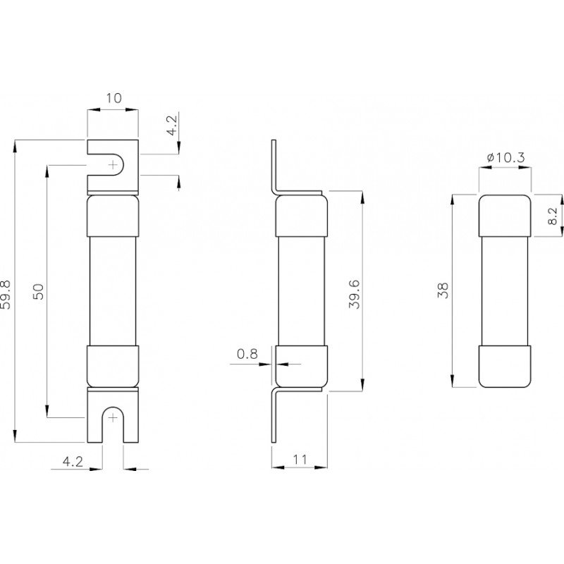Плавка вставка (запобіжник) CH10x38SU gR 16A/700V AC/DC 002625306