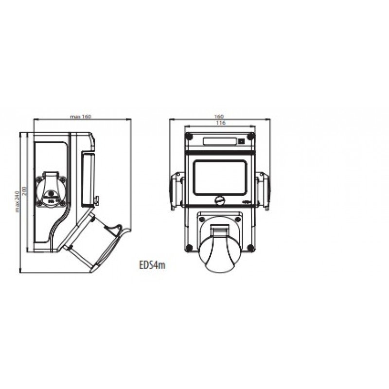 Розетка промислова EDS4m 2-2/1-5 16 004483110