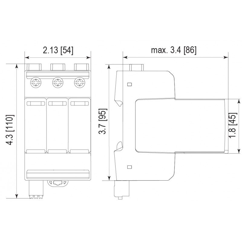 Обмежувач перенапруги ETITEC EM T12 PV 1100/6,25 Y R 002440581