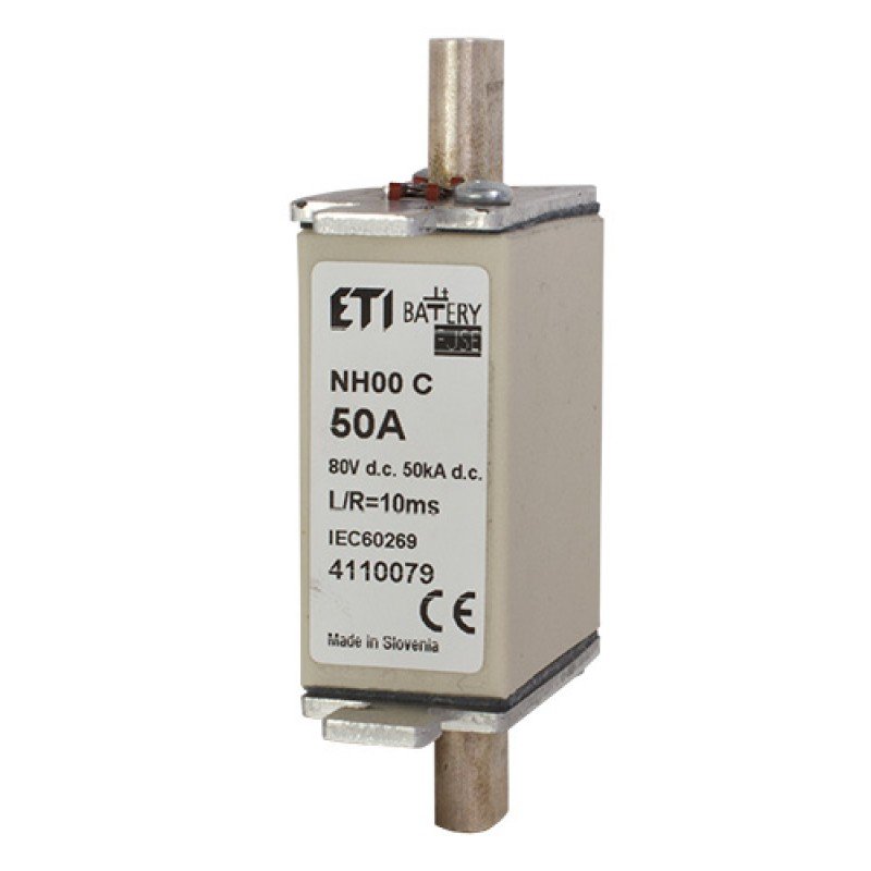 Плавка вставка (запобіжник) NH000 gBat 50A/80V DC 004110079