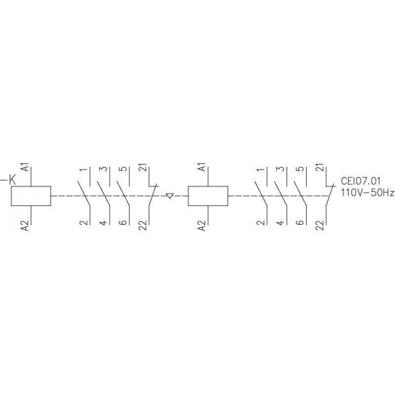 Реверсивний міні контактор CEI07.01-400V-50Hz 004641614