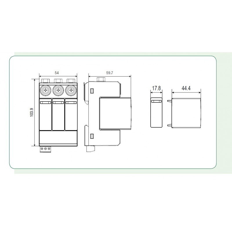 Обмежувач перенапруги ETITEC EM T2 PV 1100/20 Y RC 002440624