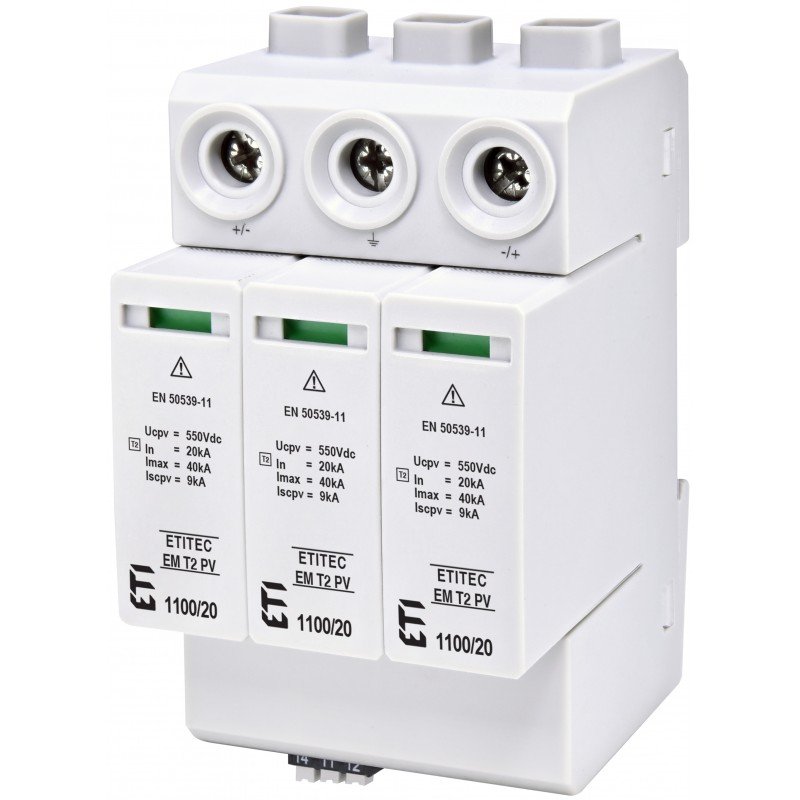 Обмежувач перенапруги ETITEC EM T2 PV 1100/20 Y RC 002440624