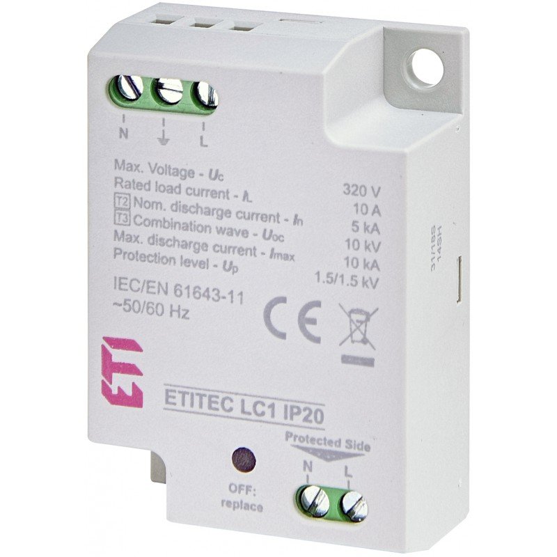 Обмежувач перенапруги ETITEC LC1 IP20 002442980