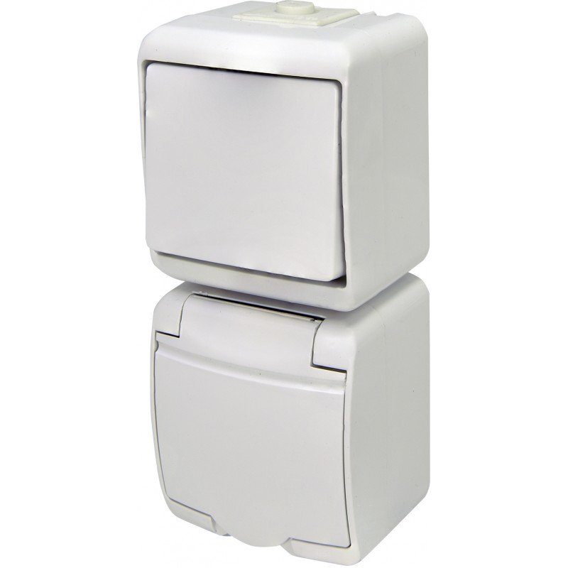 Вимикач з розеткою VRHP-1s 004668025
