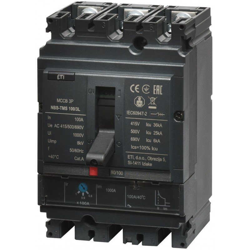 Промисл. автоматичн. вимикач NBS-TMS 100/3L 40A 3P 004673003